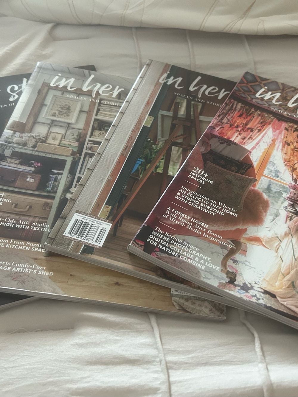 In Her Studio Coffee Table Book - Green Cover Set of 4. Year 2025